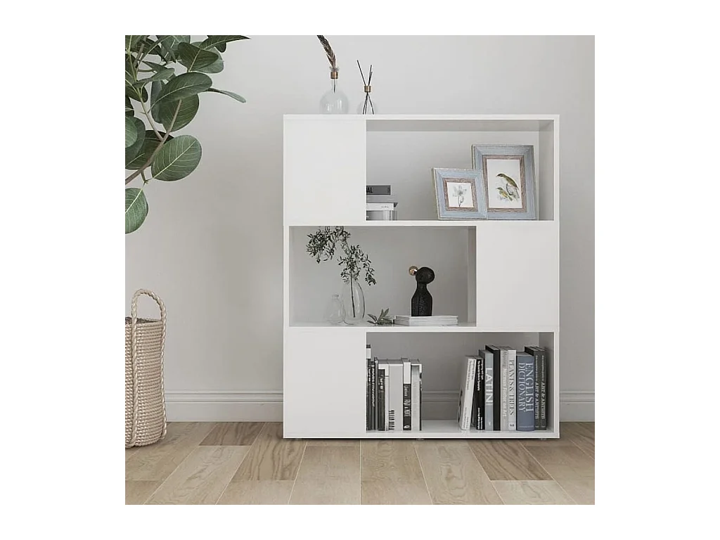 Bibliothèque | Etagère de rangement | Meuble de rangement Blanc 80x24x94 cm