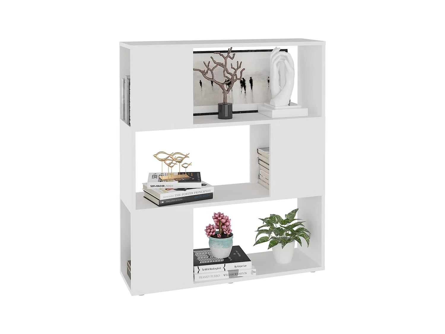 Bibliothèque | Etagère de rangement | Meuble de rangement Blanc 80x24x94 cm