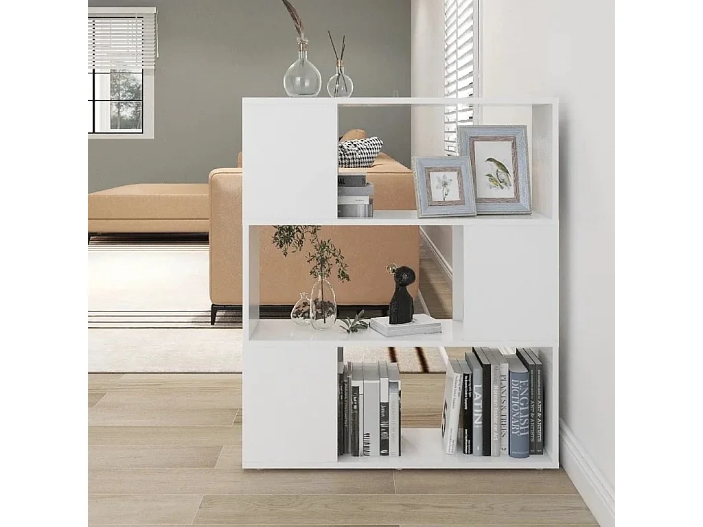 Bibliothèque | Etagère de rangement | Meuble de rangement Blanc 80x24x94 cm
