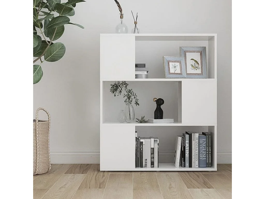 Bibliothèque | Etagère de rangement | Meuble de rangement Blanc 80x24x94 cm