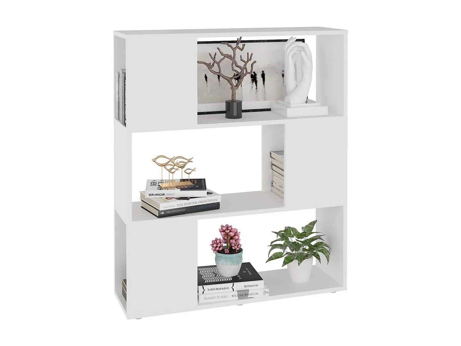 Bibliothèque | Etagère de rangement | Meuble de rangement Blanc 80x24x94 cm