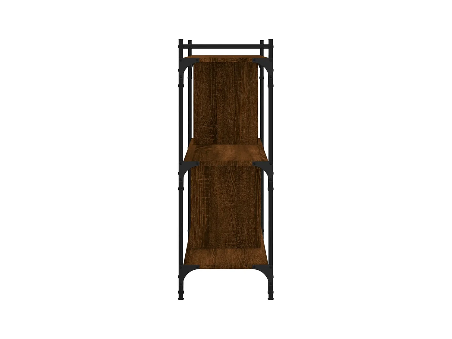 Bibliothèque | Etagère de rangement | Meuble de rangement 3 niveaux chêne brun 76x32x88 cm bois d'ingénierie