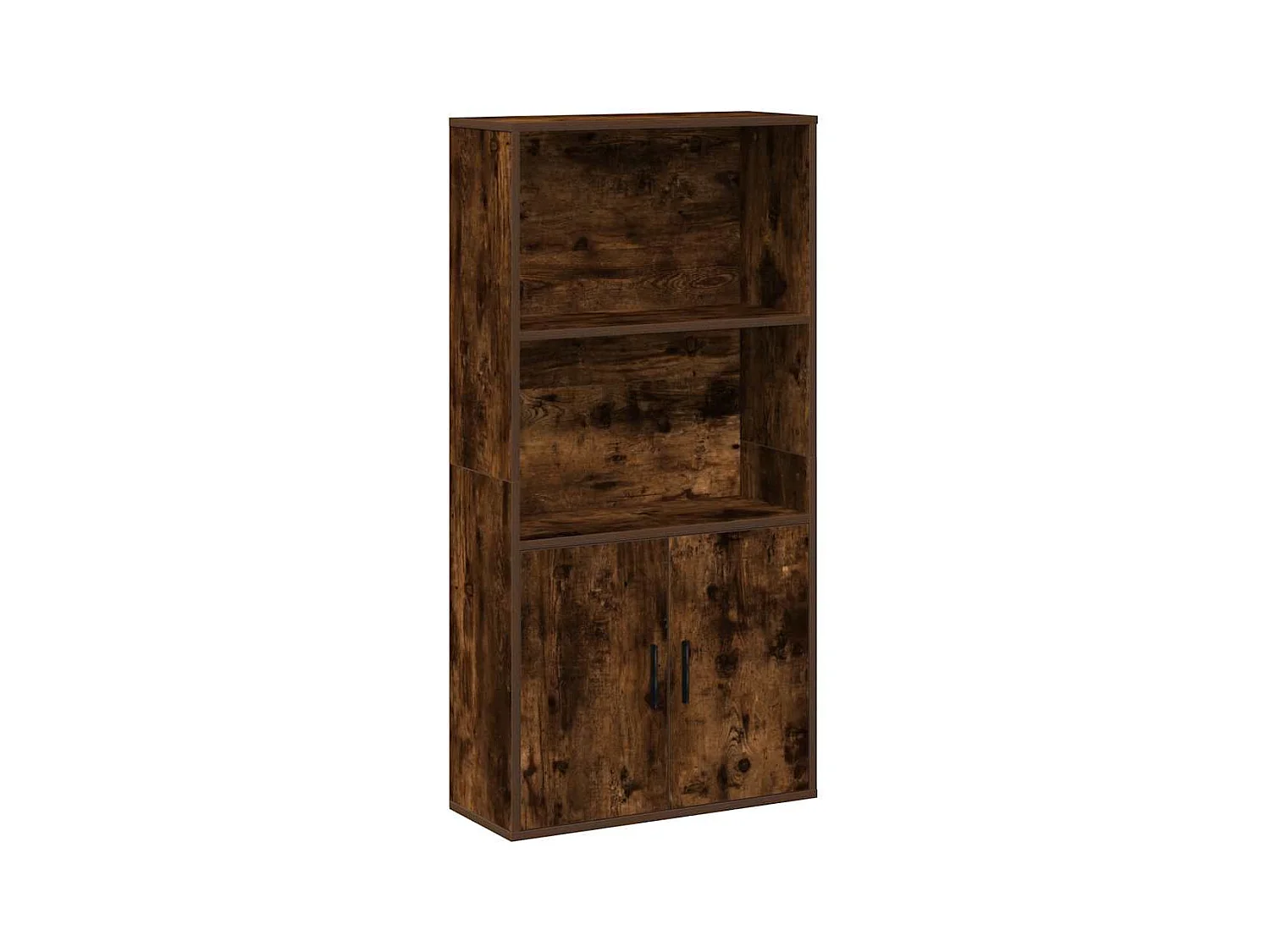 Bibliothèque | Etagère de rangement | Meuble de rangement chêne fumé 60x24x120 cm bois d'ingénierie