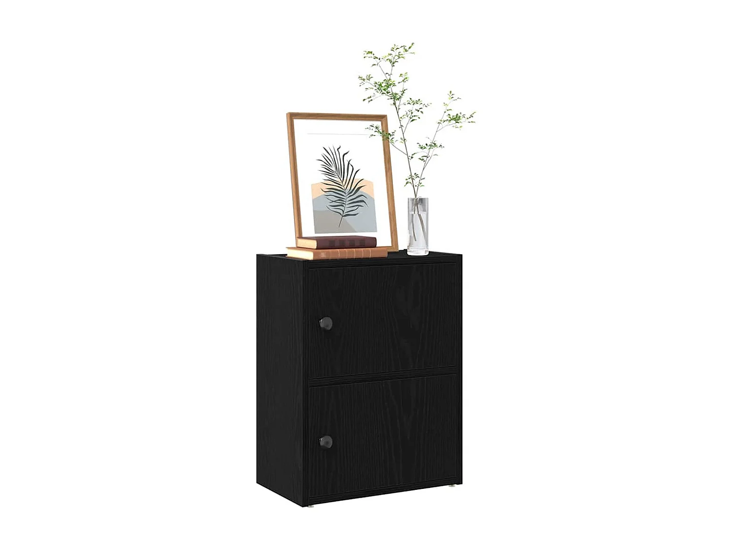 Bibliothèque | Etagère de rangement | Meuble de rangement chêne noir 40x24x52 cm bois d'ingénierie
