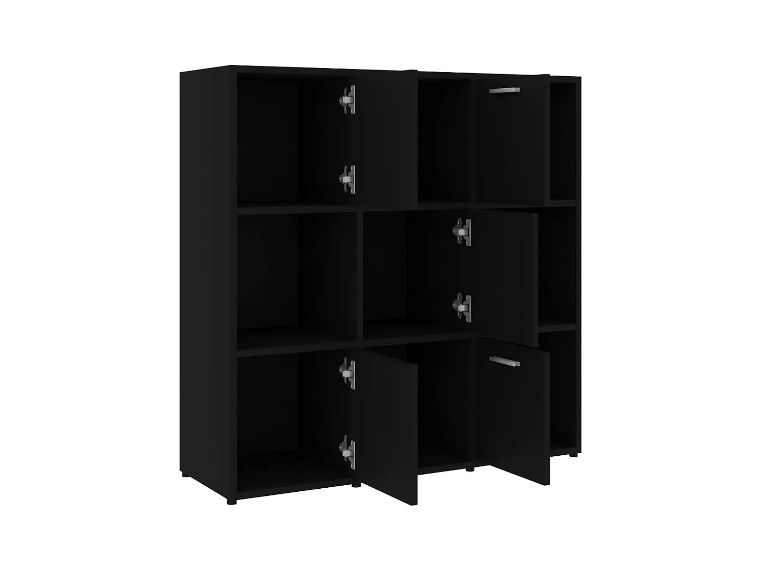 Bibliothèque | Etagère de rangement | Meuble de rangement Noir 90x30x90 cm Bois d’ingénierie