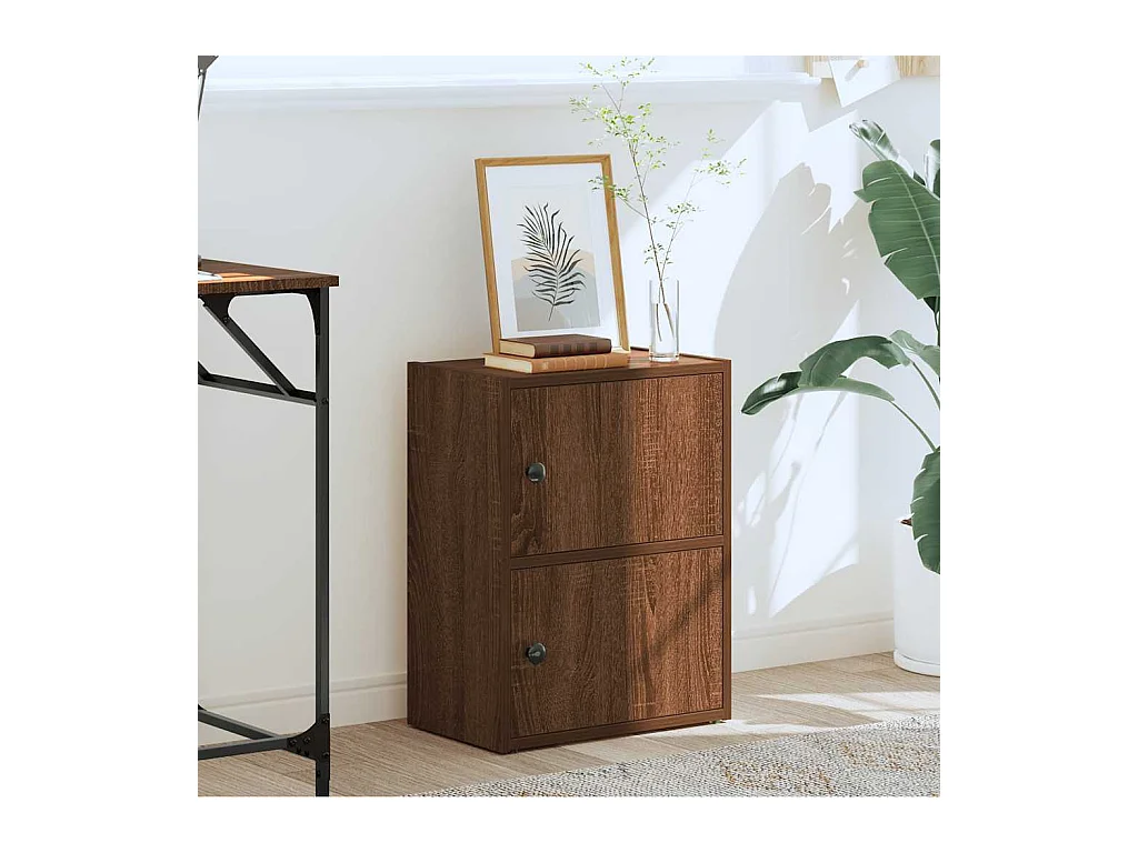 Bibliothèque | Etagère de rangement | Meuble de rangement chêne marron 40x24x52 cm bois d'ingénierie