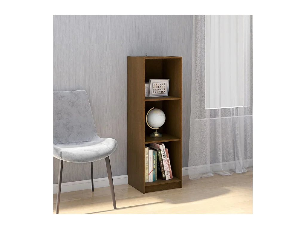 Bibliothèque | Etagère de rangement | Meuble de rangement Marron miel Bois de pin massif