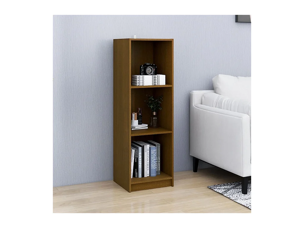 Bibliothèque | Etagère de rangement | Meuble de rangement Marron miel Bois de pin massif