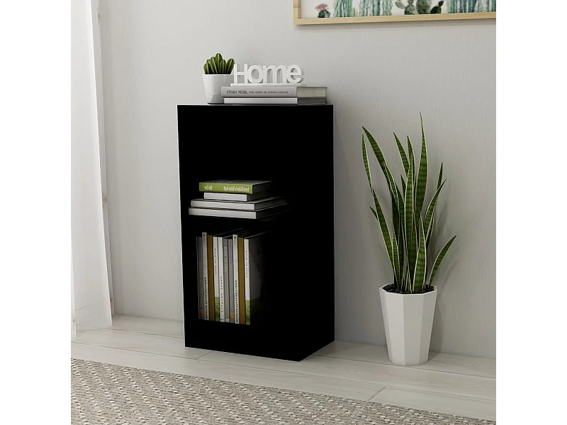 Libreria | Scaffale | Mobile di stoccaggio Nera 40x24x75 cm in Legno Multistrato