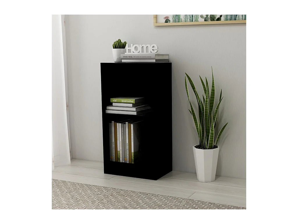 Libreria | Scaffale | Mobile di stoccaggio Nera 40x24x75 cm in Legno Multistrato