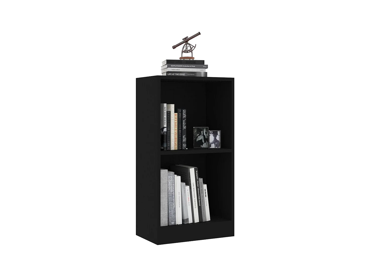 Libreria | Scaffale | Mobile di stoccaggio Nera 40x24x75 cm in Legno Multistrato