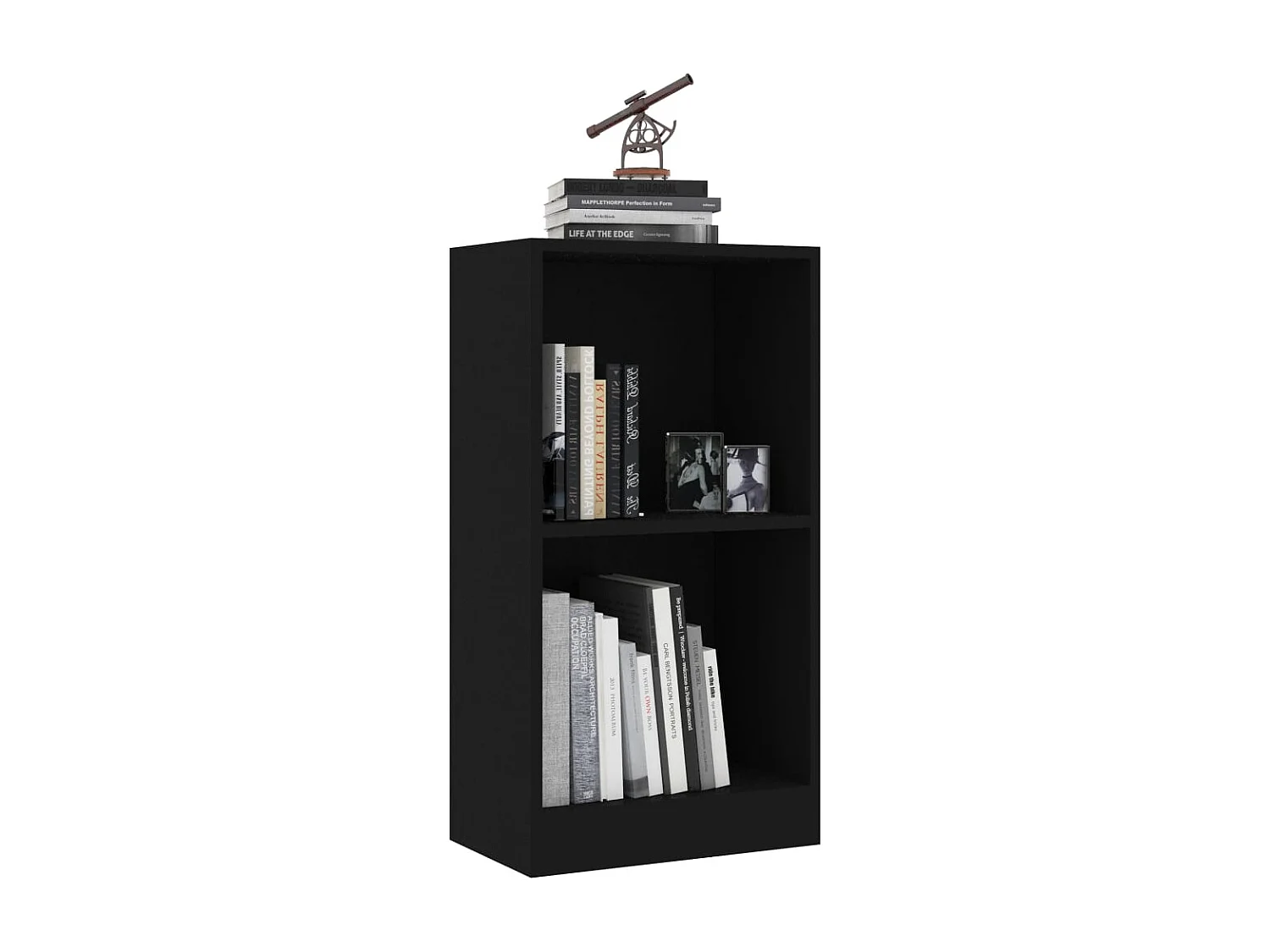 Libreria | Scaffale | Mobile di stoccaggio Nera 40x24x75 cm in Legno Multistrato