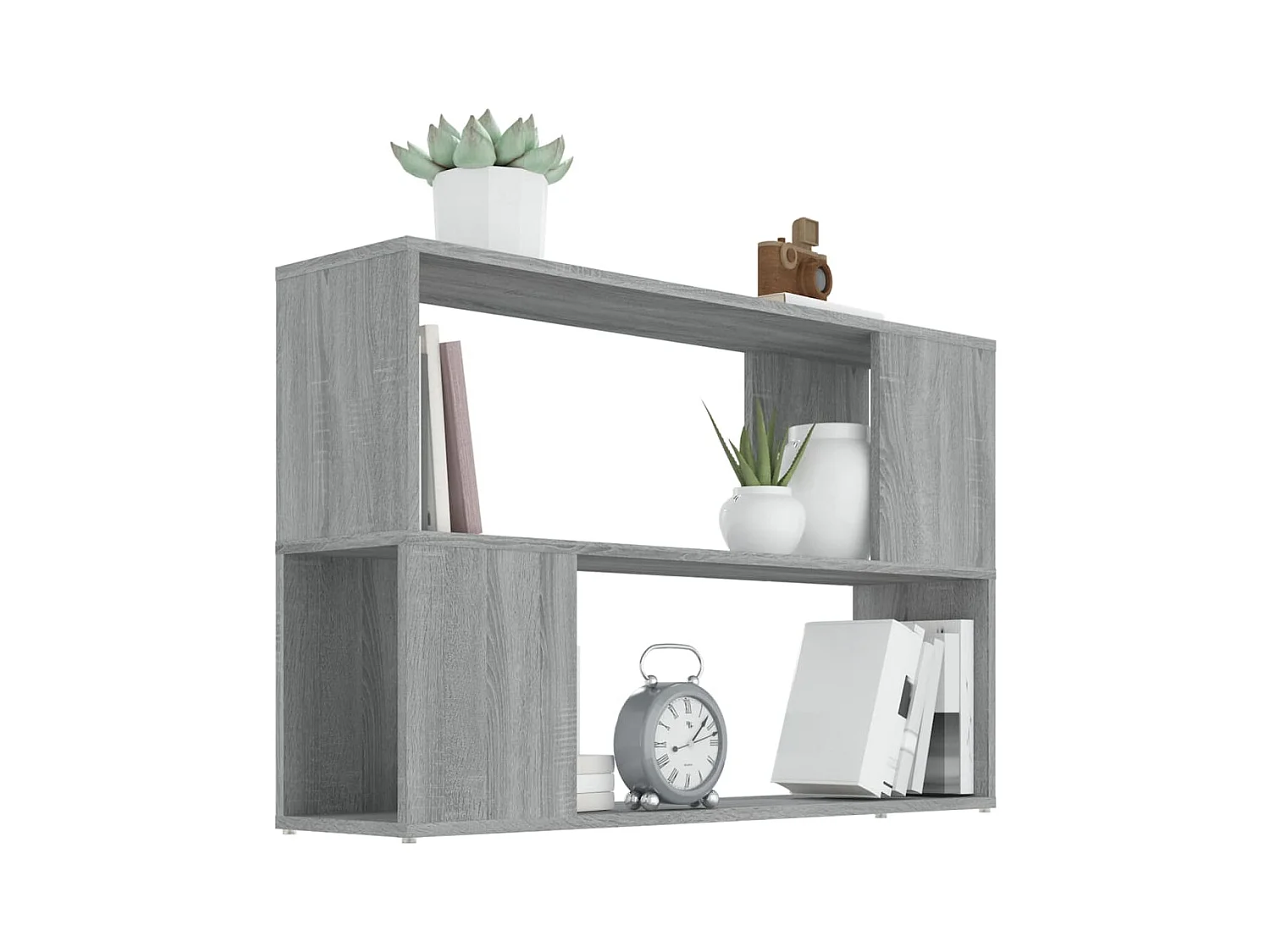 Bibliothèque | Etagère de rangement | Meuble de rangement Sonoma gris 100x24x63 cm Bois d'ingénierie