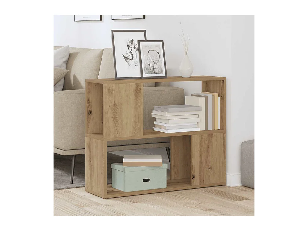 Bibliothèque | Etagère de rangement | Meuble de rangement chêne artisanal 80x24x63 cm