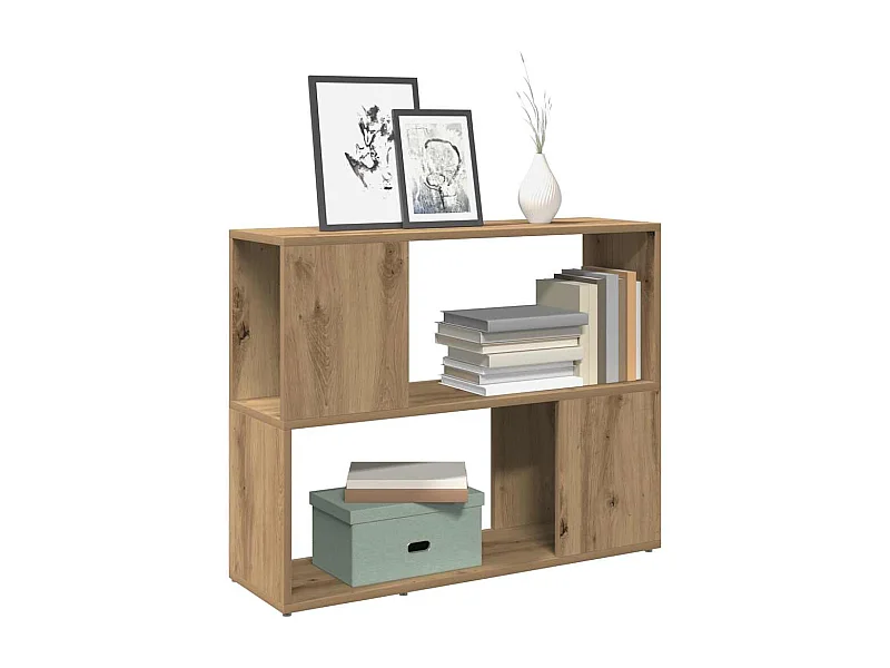 Libreria | Scaffale | Mobile di stoccaggio Divisorio Rovere Artigianale 80x24x63 cm