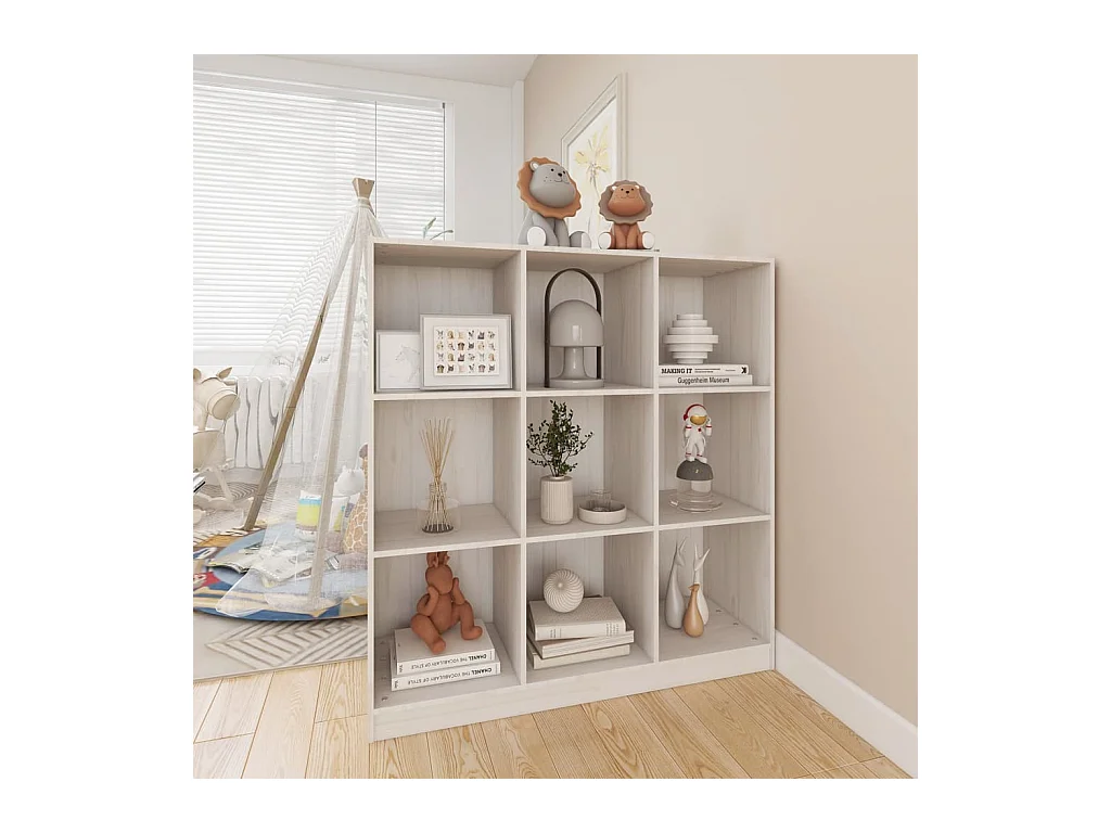 Bibliothèque | Etagère de rangement | Meuble de rangement 104x33,5x110 cm pin massif