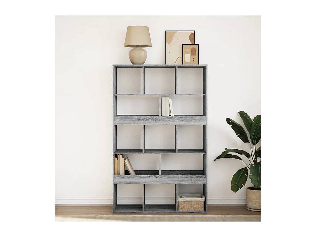 Bibliothèque | Etagère de rangement | Meuble de rangement sonoma gris 100x33x156,5 cm bois d'ingénierie