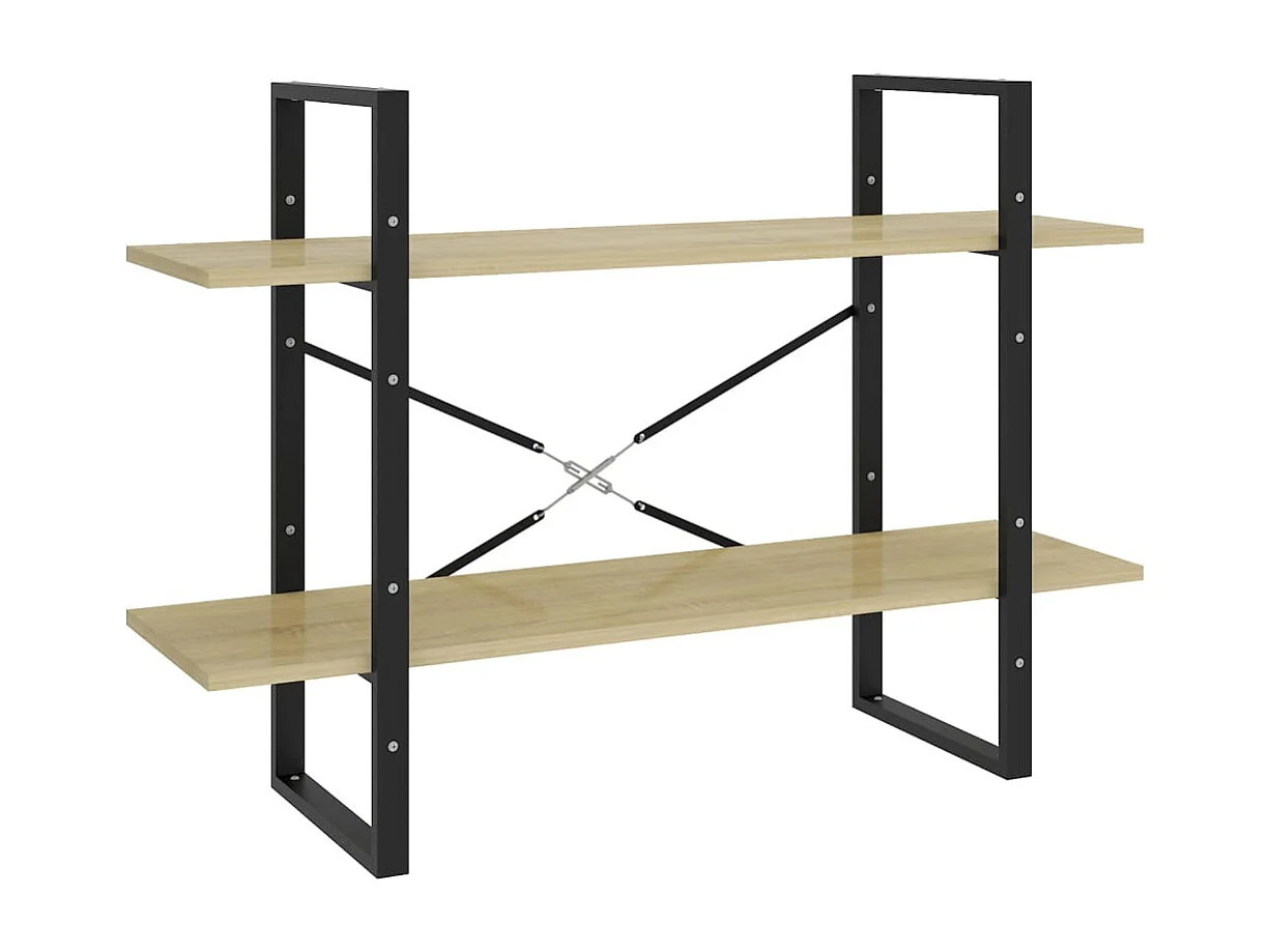 Libreria | Scaffale | Mobile di stoccaggio 2 Ripiani Rovere Sonoma 100x30x70 cm Legno Multistrato