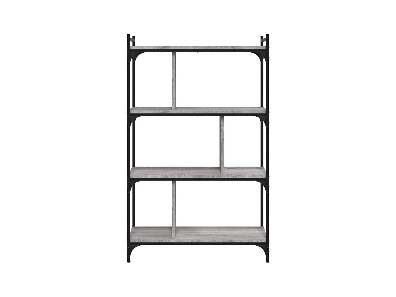 Bibliothèque | Etagère de rangement | Meuble de rangement à 4 niveaux sonoma gris 76x32x123 cm