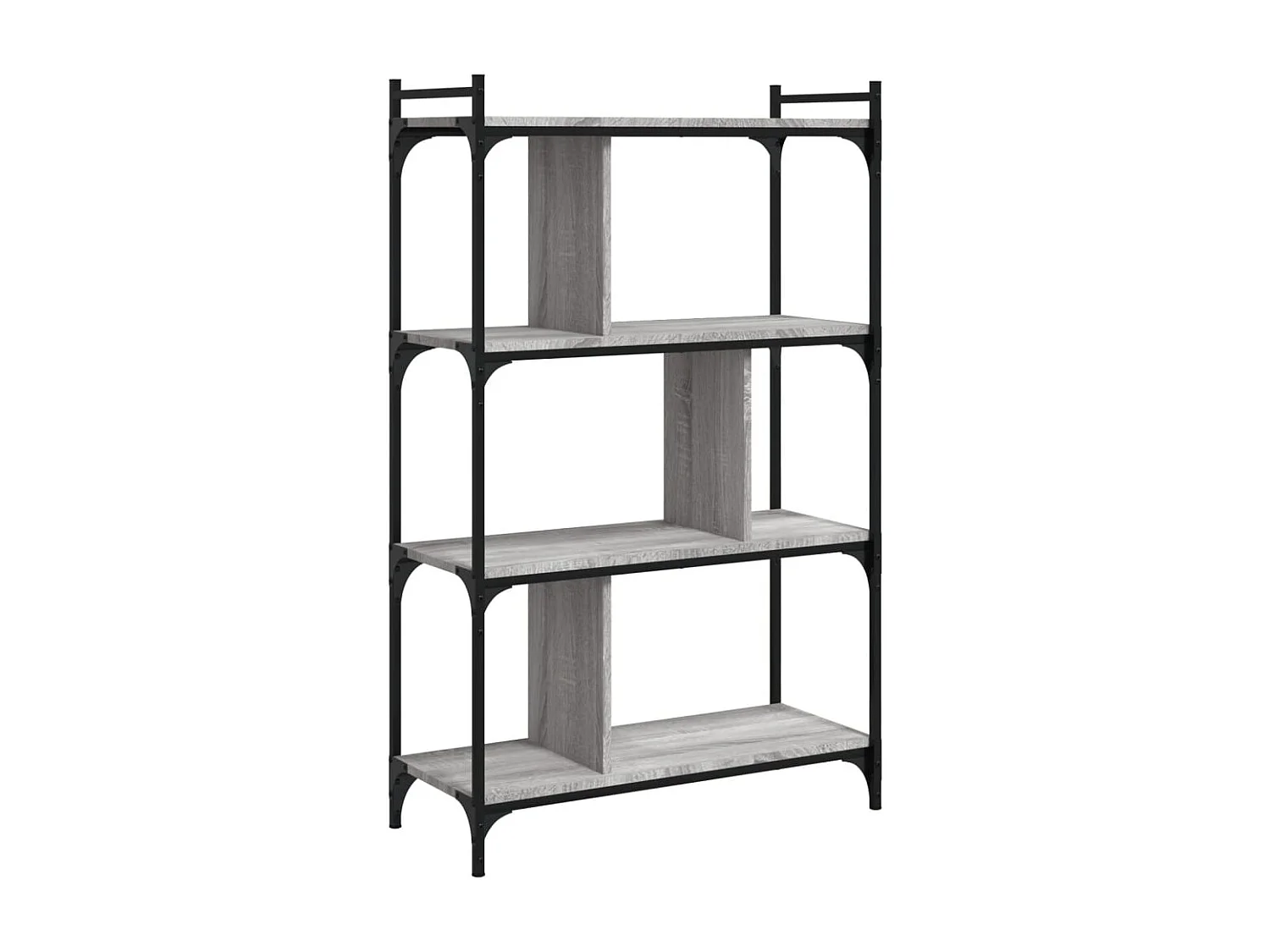 Libreria | Scaffale | Mobile di stoccaggio Grigio Sonoma 4 Ripiani 76x32x123 cm Legno Multistrato