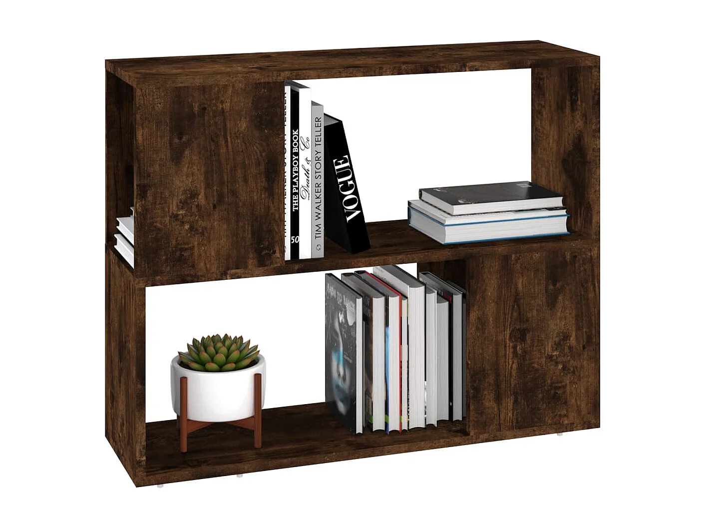 Bibliothèque | Etagère de rangement | Meuble de rangement Chêne fumé 80x24x63 cm