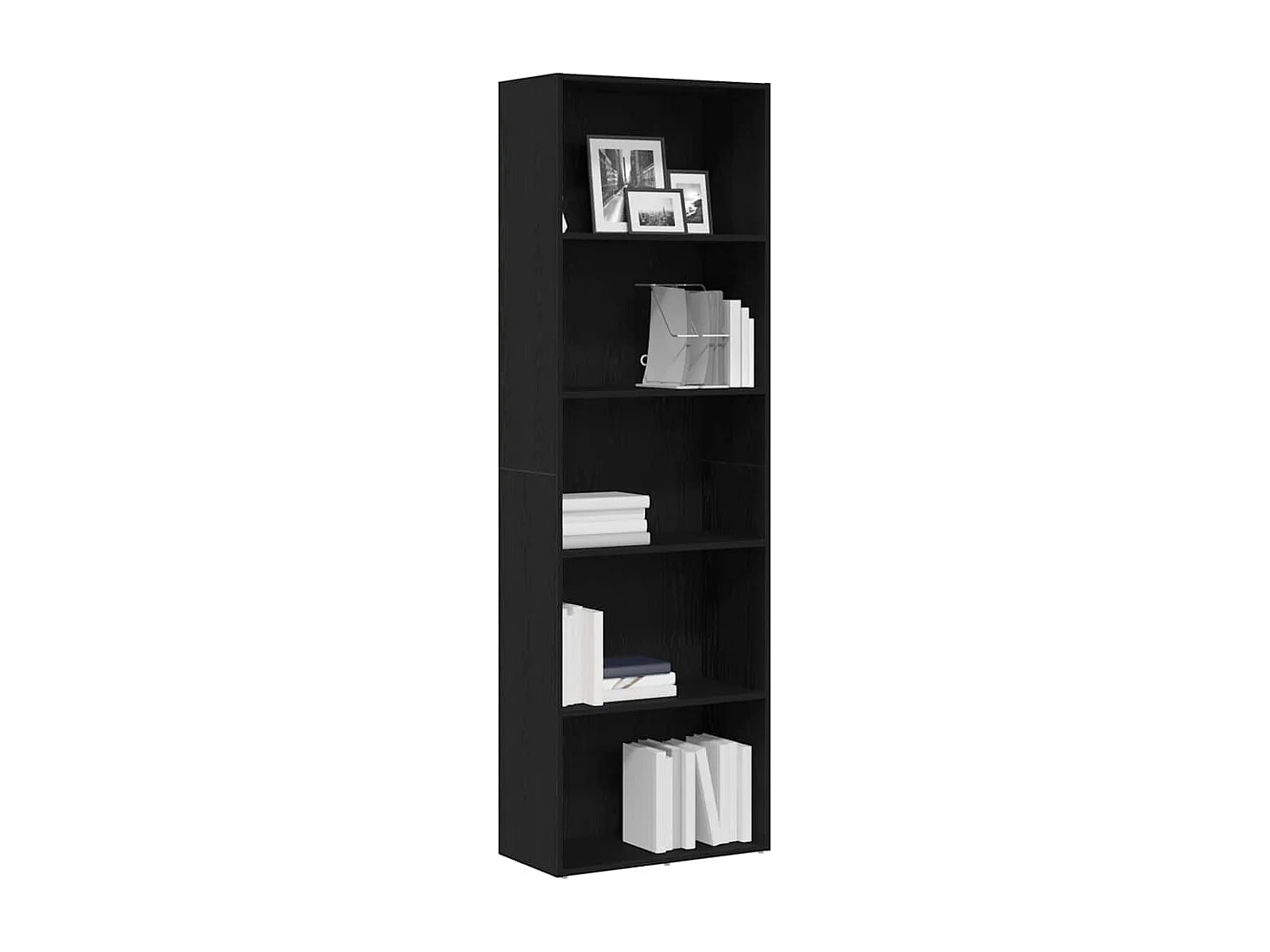 Bibliothèque | Etagère de rangement | Meuble de rangement chêne noir 60x30x189 cm bois d'ingénierie