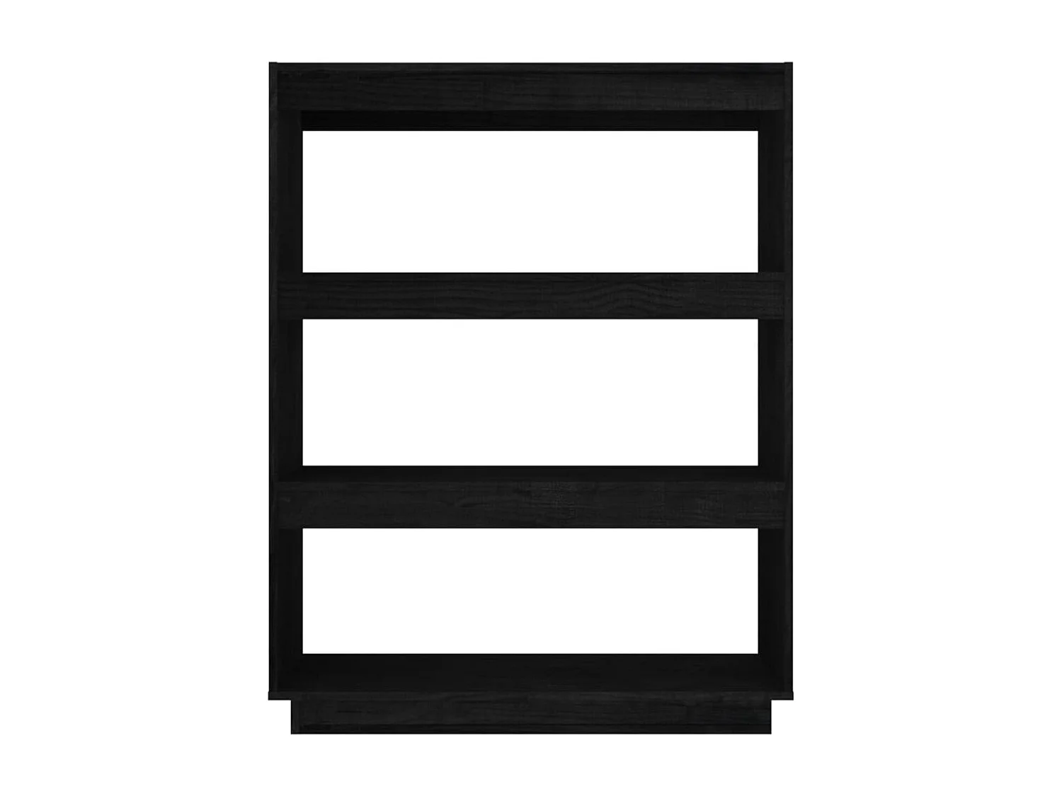 Bibliothèque | Etagère de rangement | Meuble de rangement Noir 80x35x103 cm Pin massif