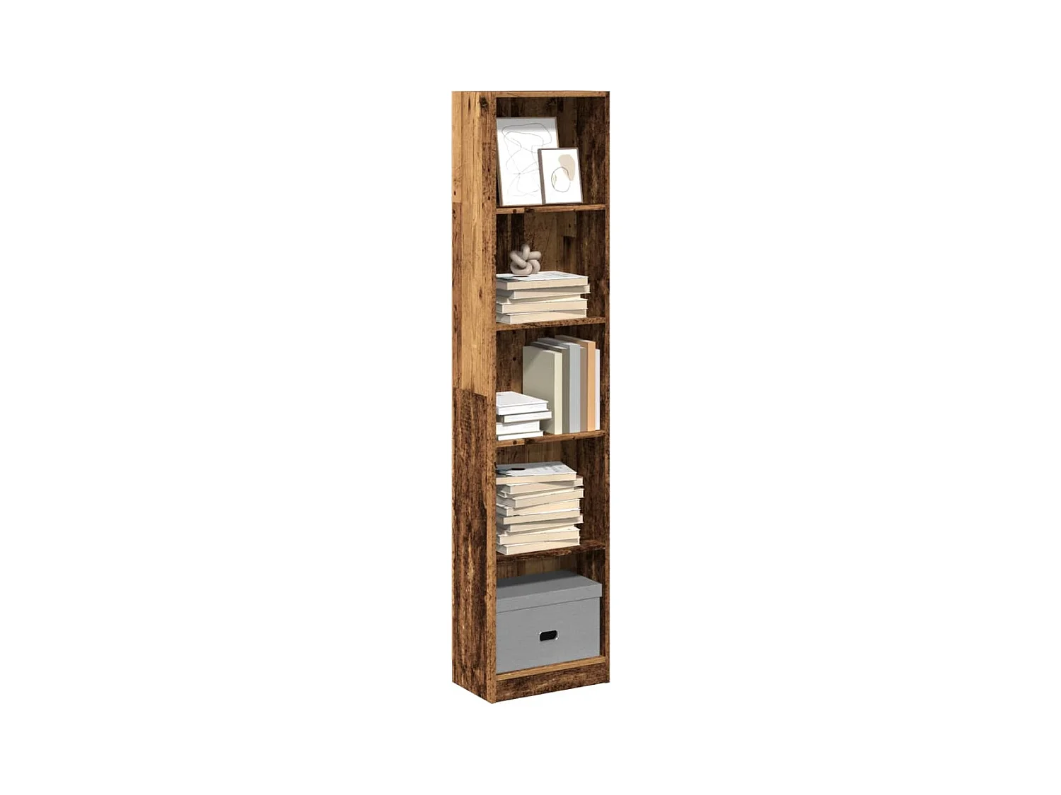 Bibliothèque | Etagère de rangement | Meuble de rangement vieux bois 40x24x176 cm bois d'ingénierie