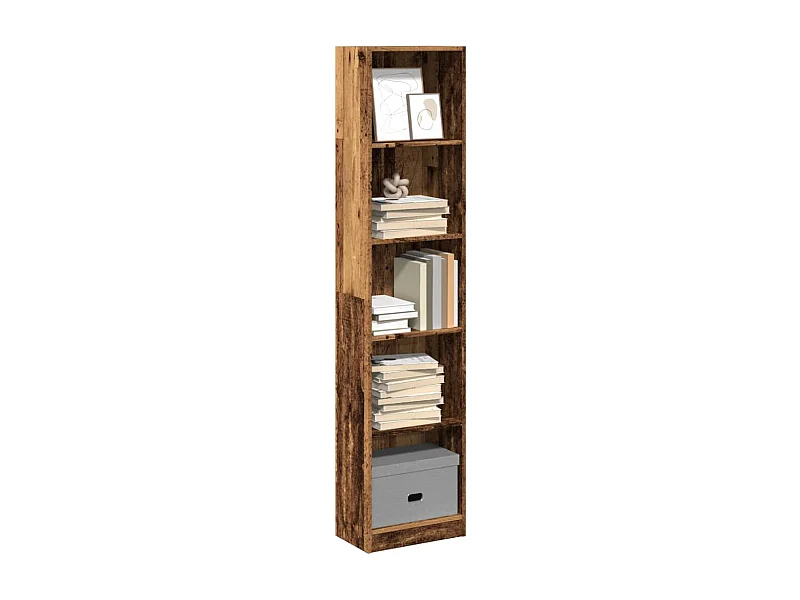 Bibliothèque | Etagère de rangement | Meuble de rangement vieux bois 40x24x176 cm bois d'ingénierie