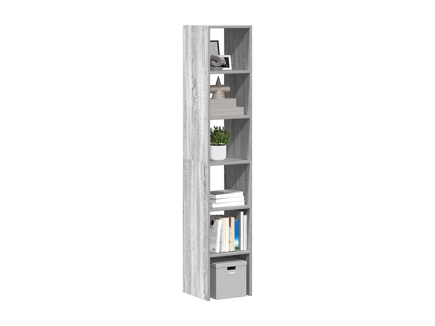 Armadi per libri | Scaffali libri | Mobili di stoccaggio 2 pz Impilabili Grigio Sonoma 30x30x80cm in Truciolato