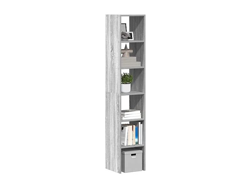 Armadi per libri | Scaffali libri | Mobili di stoccaggio 2 pz Impilabili Grigio Sonoma 30x30x80cm in Truciolato