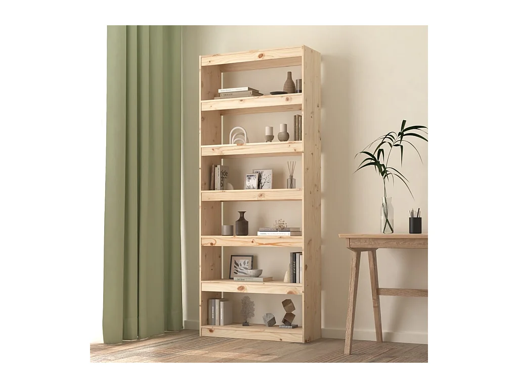 Bibliothèque | Etagère de rangement | Meuble de rangement 80x30x199,5 cm pin massif