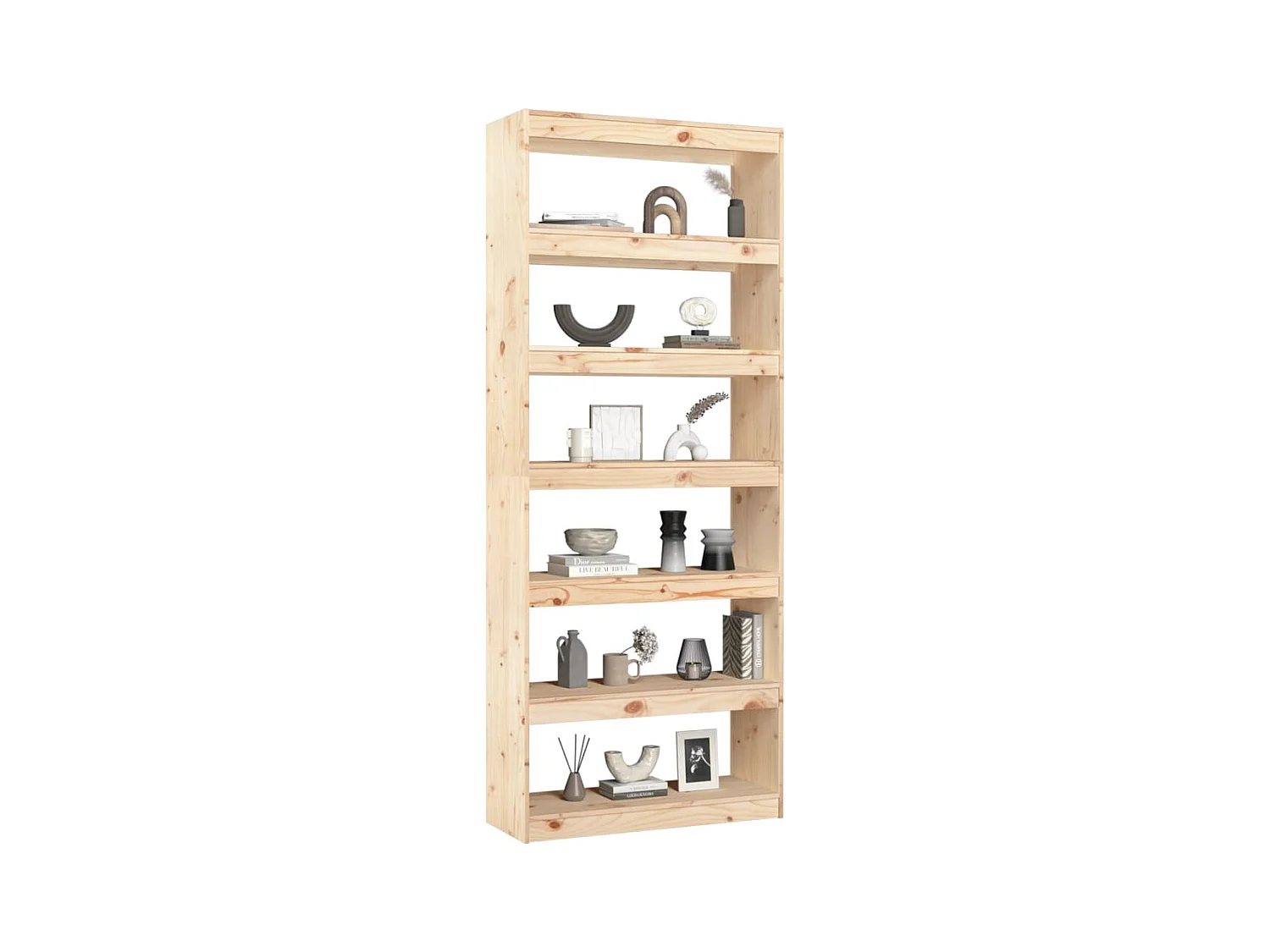 Bibliothèque | Etagère de rangement | Meuble de rangement 80x30x199,5 cm pin massif