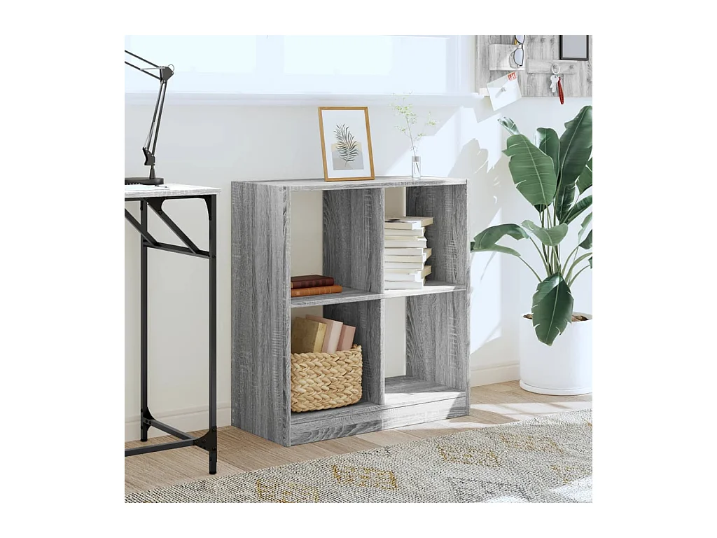 Bibliothèque | Etagère de rangement | Meuble de rangement sonoma gris 68,5x32x75 cm bois d'ingénierie