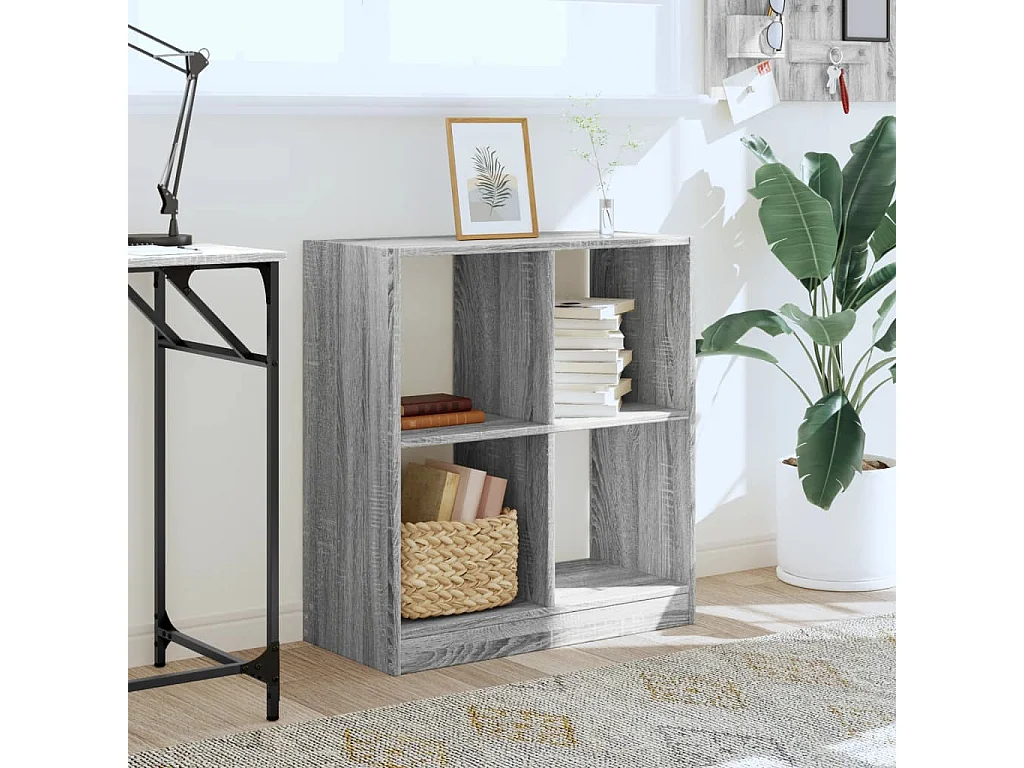 Libreria | Scaffale | Mobile di stoccaggio Grigio Sonoma 68,5x32x75 cm in Legno Multistrato