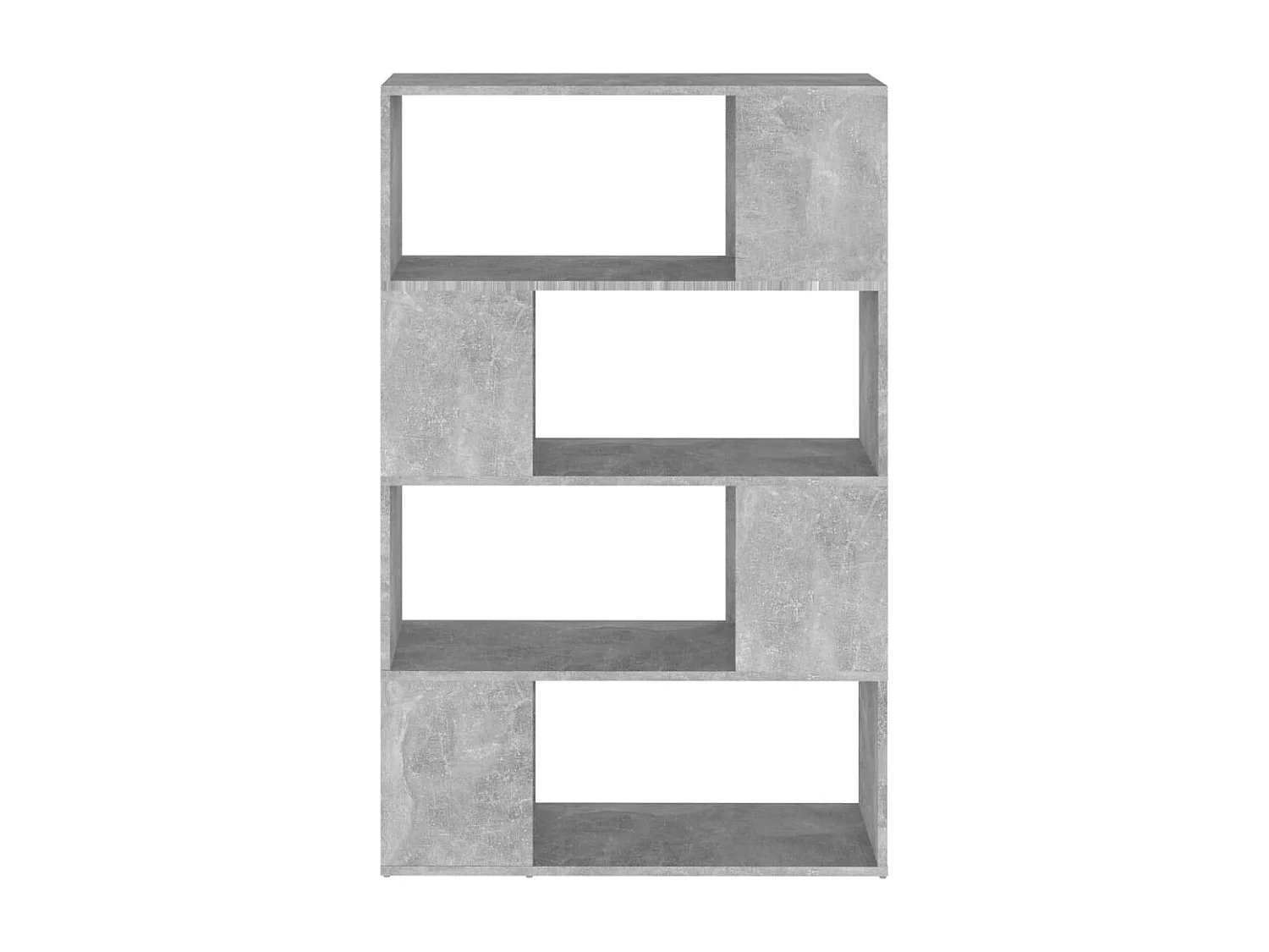 Bibliothèque | Etagère de rangement | Meuble de rangement Gris béton 80x24x124,5 cm