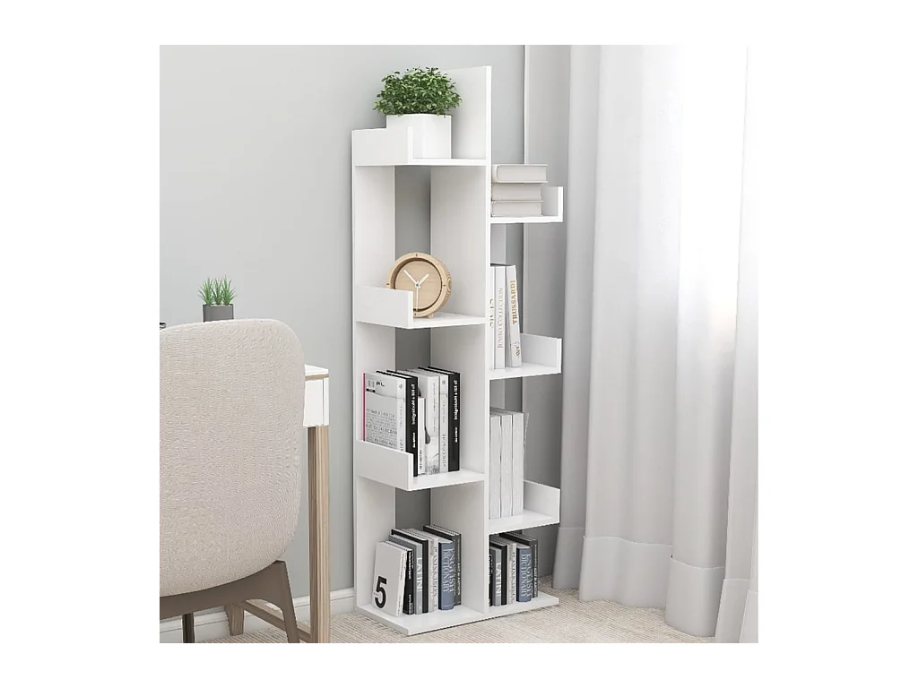 Libreria | Scaffale | Mobile di stoccaggio Bianca 48x25,5x140 cm in Truciolato