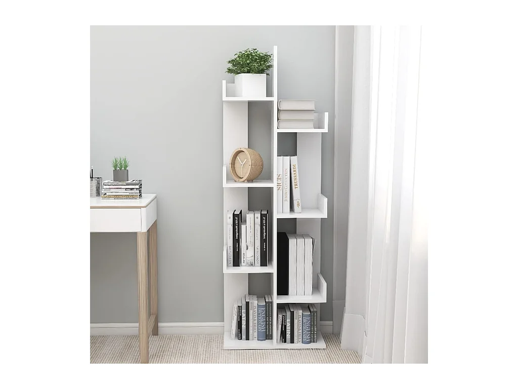 Libreria | Scaffale | Mobile di stoccaggio Bianca 48x25,5x140 cm in Truciolato