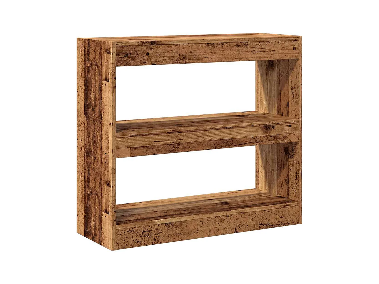 Bibliothèque | Etagère de rangement | Meuble de rangement vieux bois 80x30x72 cm