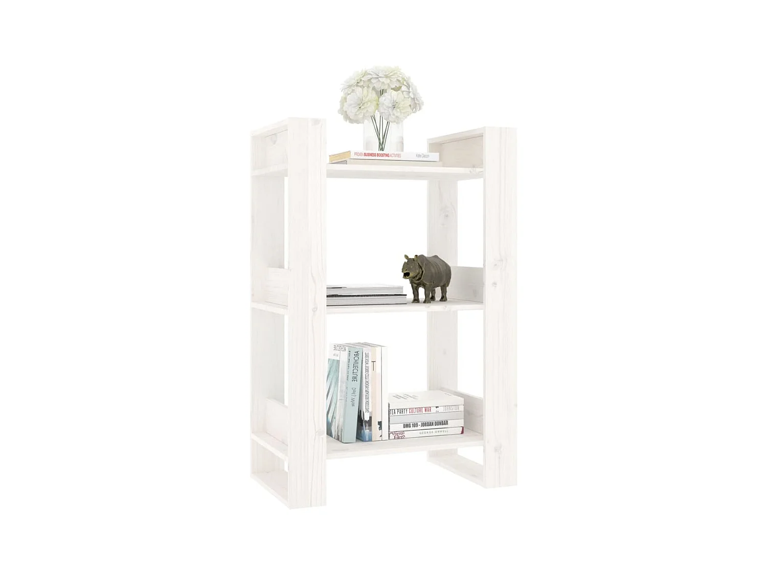 Bibliothèque | Etagère de rangement | Meuble de rangement Blanc 60x35x91 cm Bois de pin