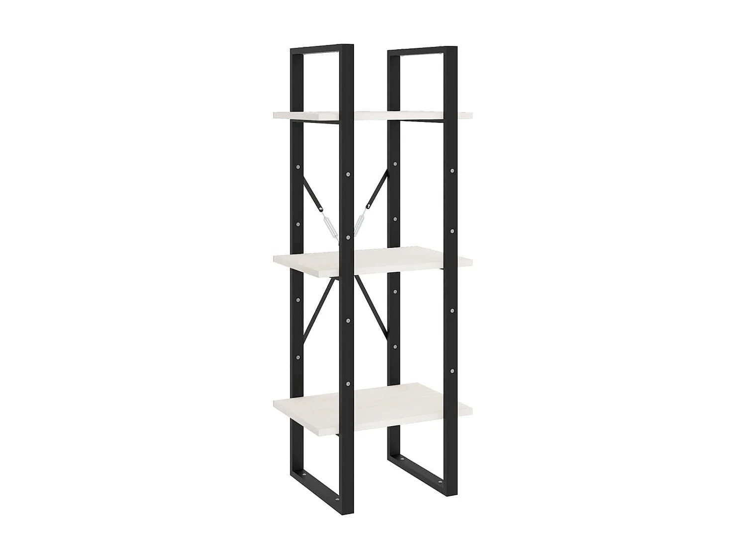 Bibliothèque | Etagère de rangement | Meuble de rangement à 5 niveaux Blanc 40x30x175 cm Bois de pin