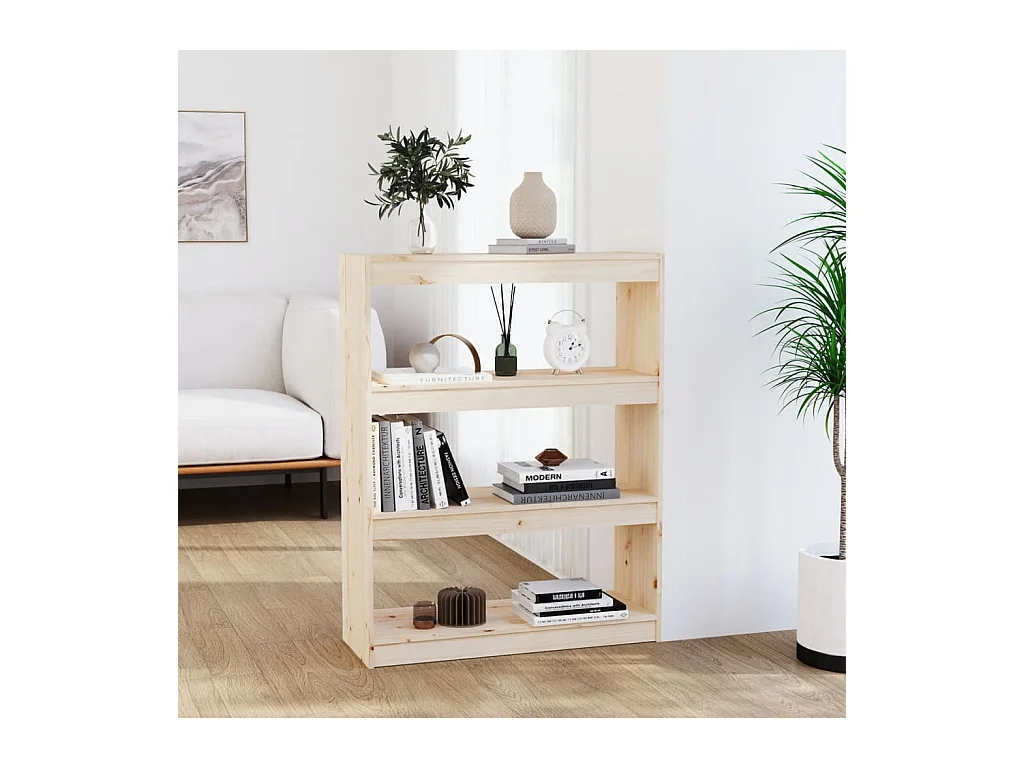 Bibliothèque | Etagère de rangement | Meuble de rangement 80x30x103,5 cm pin massif