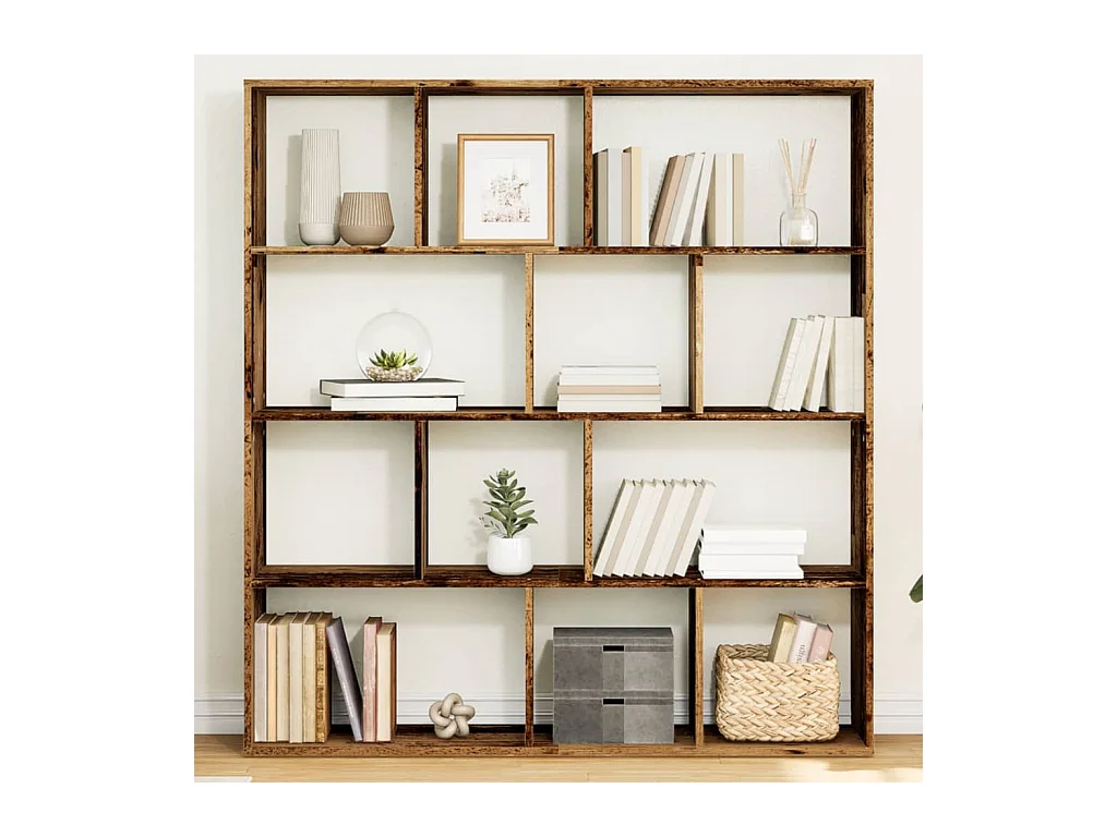 Bibliothèque | Etagère de rangement | Meuble de rangement vieux bois 132x29x141,5 cm bois d'ingénierie
