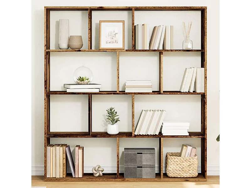 Libreria | Scaffale | Mobile di stoccaggio Legno Antico 132x29x141,5 cm in Legno Multistrato