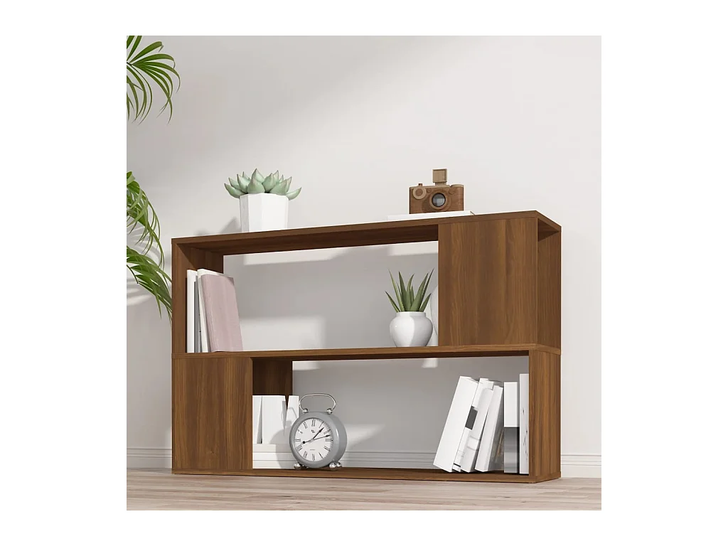 Bibliothèque | Etagère de rangement | Meuble de rangement Chêne marron 100x24x63 cm Bois d'ingénierie