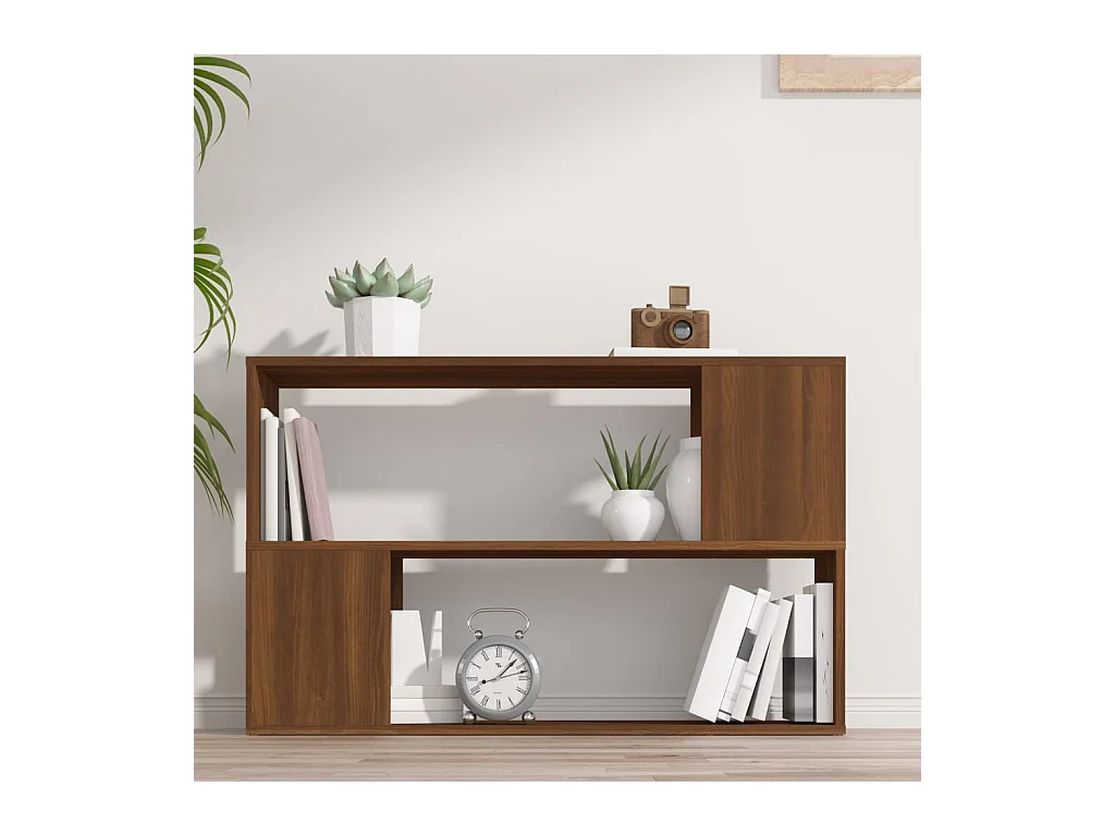Bibliothèque | Etagère de rangement | Meuble de rangement Chêne marron 100x24x63 cm Bois d'ingénierie