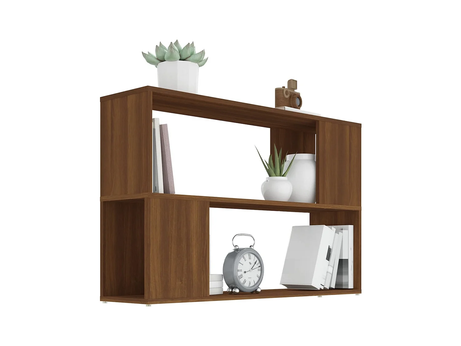 Bibliothèque | Etagère de rangement | Meuble de rangement Chêne marron 100x24x63 cm Bois d'ingénierie