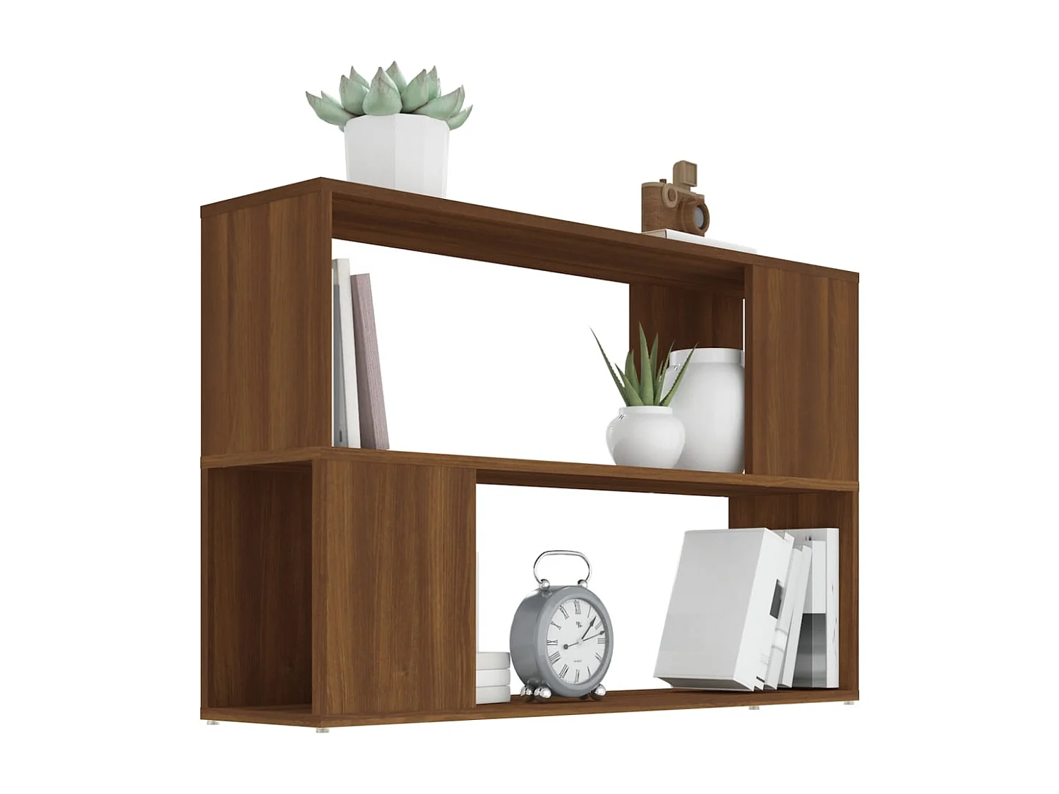 Libreria | Scaffale | Mobile di stoccaggio Rovere Marrone 100x24x63 cm in Legno Multistrato