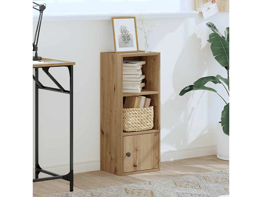 Bibliothèque | Etagère de rangement | Meuble de rangement chêne artisanal 31x24x77 cm bois d'ingénierie