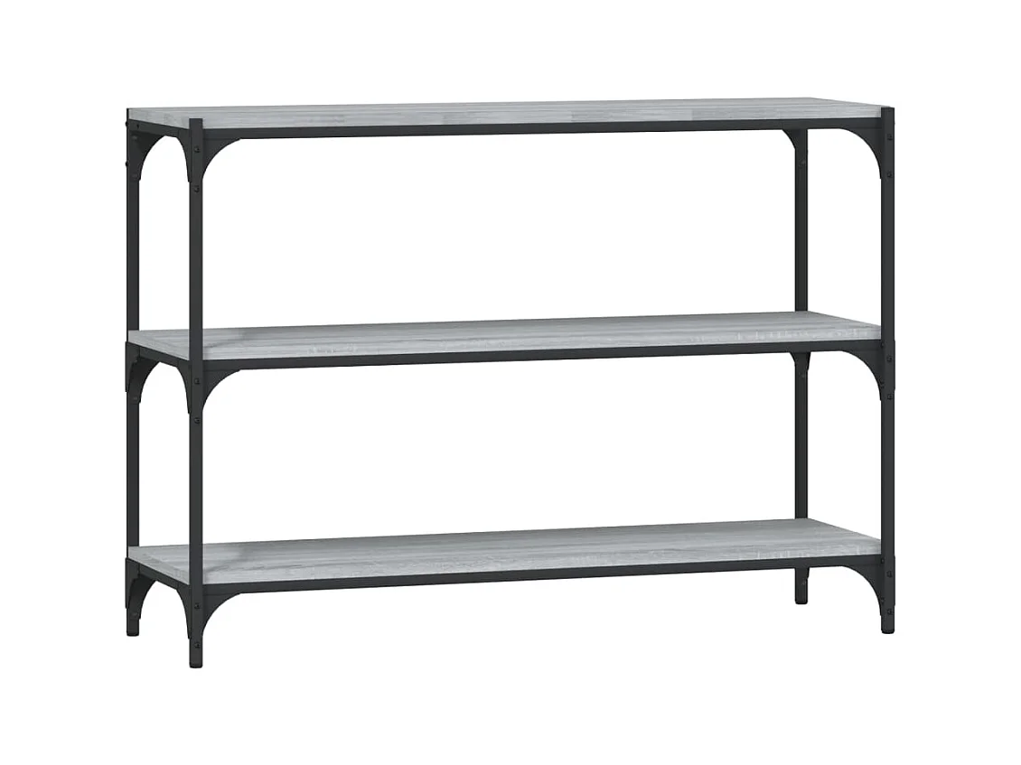 Bibliothèque | Etagère de rangement | Meuble de rangement Sonoma gris 100x33x70,5 cm Bois d'ingénierie acier